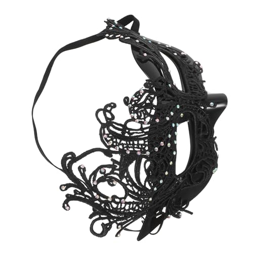 Baluue Spitzen Masquerade Halbgesichtsmaske für Frauen mit Elastischem Band Komfortable Vielseitige Kostümaccessoire für Halloween Karneval Ball und Cosplay Langlebiges Design von Baluue