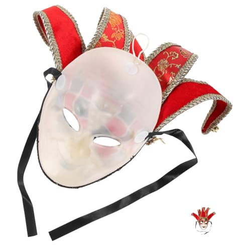 Baluue Venezianische Maske aus Leichtem Kunststoff Vollgesichts Masquerade Maske für Halloween Karneval Party mit Detailreicher Verarbeitung Langlebig und Komfortabel Festlicher Look von Baluue