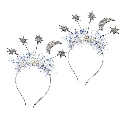 Baluue Weihnachtliches Haarband Teilig Stern Mond Design Silberfarben Glitzer Haarschmuck für Damen Mädchen Weihnachts und Neujahrsfeier Festliche Kopfbedeckung Elegant Baluue Weihnachtliches Haarband Teilig Stern Mond Design Silberfarben Glitzer Haarschmuck für Damen Mädchen Weihnachts und Neujahrsfeier Festliche Kopfbedeckung Elegant von Baluue