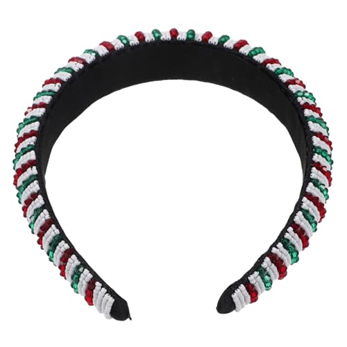 Baluue Weihnachtliches Perlen Haarband Vintage Farbkontrast Breites Handgefertigtes Stirnband Rutschfest Komfortabel Festlicher Haarschmuck für Party und Bühnenauftritt Baluue Weihnachtliches Perlen Haarband Vintage Farbkontrast Breites Handgefertigtes Stirnband Rutschfest Komfortabel Festlicher Haarschmuck für Party und Bühnenauftritt von Baluue