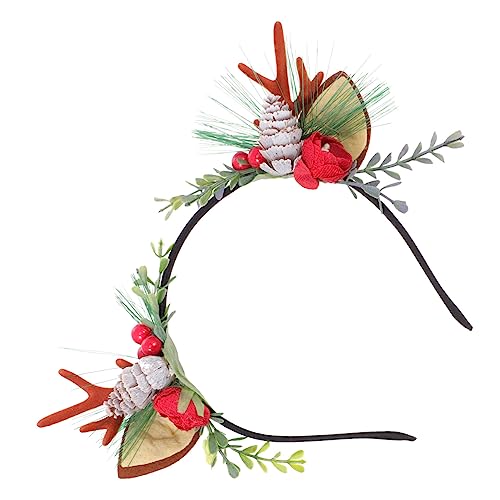 Baluue Weihnachtliches Rentiergeweih Haarband Langlebiger Kopfschmuck für Party Cosplay Fotorequisiten und Festliche Dekoration Geeignet für Familien und Freundesfotos von Baluue