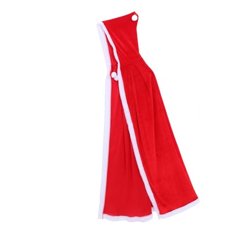 Baluue Weihnachtsmann Umhang mit Kapuze Rot Cape mit Fellbesatz Festliches Cosplay Kostüm für Aufführung Baluue Weihnachtsmann Umhang mit Kapuze Rot Cape mit Fellbesatz Festliches Cosplay Kostüm für Aufführung von Baluue