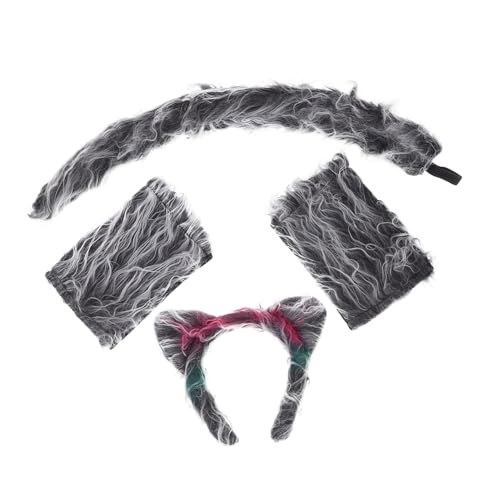 Baluue Wolf Kostüm für Weichen Flanell Ohren und Handschuhen Authentisches Tier Cosplay Zubehör für Halloween Party Bühnenauftritt und Verkleidung Baluue Wolf Kostüm für Weichen Flanell Ohren und Handschuhen Authentisches Tier Cosplay Zubehör für Halloween Party Bühnenauftritt und Verkleidung von Baluue