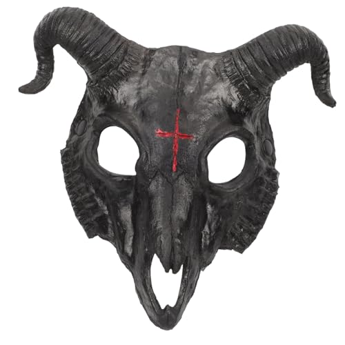 Baluue Ziegenmaske aus Sicherem PU Material Geruchlos Atmungsaktiv Vielseitig für Halloween Karneval Kostümparty Unisex Mittelgroß Passend für Erwachsene und Stilvoll für Festival und Baluue Ziegenmaske aus Sicherem PU Material Geruchlos Atmungsaktiv Vielseitig für Halloween Karneval Kostümparty Unisex Mittelgroß Passend für Erwachsene und Stilvoll für Festival und von Baluue