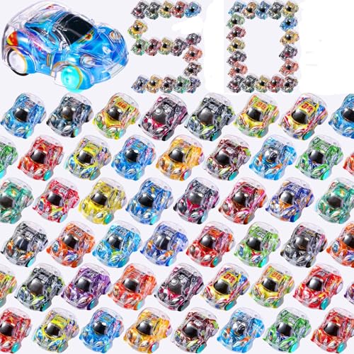 Bambebe 50 Stück Auto Zurückziehen für Kinder, Party Mitgebsel Mini Auto Spielzeug, Aufbewahrungstasche Babyfahrzeug Spielauto Set für Jungen und Mädchen Rennen Ostereier Bambebe 50 Stück Auto Zurückziehen für Kinder, Party Mitgebsel Mini Auto Spielzeug, Aufbewahrungstasche Babyfahrzeug Spielauto Set für Jungen und Mädchen Rennen Ostereier von Bambebe