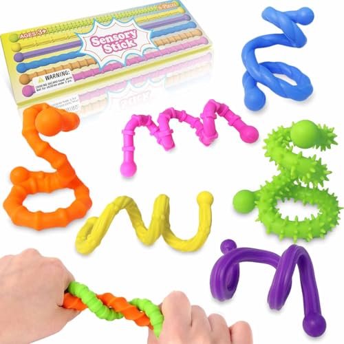 Bambebe 6 Pack Sensory Fidget Spielzeug für Kinder Kleinkinder: Silikon Sensorische Spielzeug für Autismus Kinder, Angst Relief Fidget Stress Spielzeug ADHS Bambebe 6 Pack Sensory Fidget Spielzeug für Kinder Kleinkinder: Silikon Sensorische Spielzeug für Autismus Kinder, Angst Relief Fidget Stress Spielzeug ADHS von Bambebe