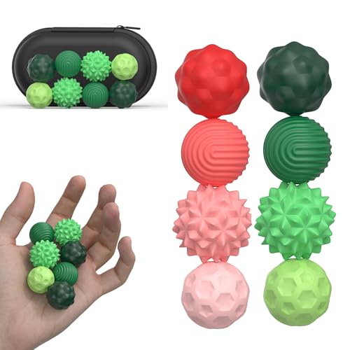 Bambebe 8 Stück Magnetische Fidget Toys, Magnetkugeln Anti Stress Bälle, Fidget Toys Erwachsene Sensorik Bälle, Magnetische Kugeln Acupressure Balls(Rosa&Grün) von Bambebe
