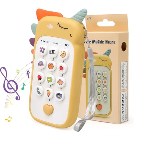 Bambebe Baby Handy Musikspielzeug ab 1 Jahr, Baby Spielzeug ab 1 Jahr, Spielhandy ab 6 9 Monate Baby, Spielzeughandy mit Musiklichten, Baby TelefonGeschenk für Mädchen(Englische Version) von Bambebe