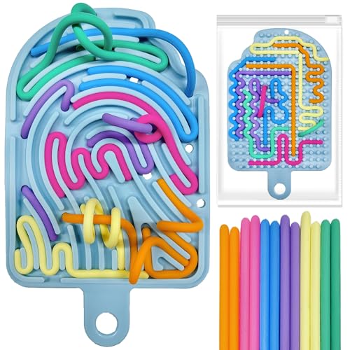 Bambebe Doppelseitiges Sensorik Activity Board mit 12 Bunten Silikonschnüren & Tasche – Fidget Spielzeug zur Stressreduktion für Kinder ab 3 Jahren & Erwachsene Bambebe Doppelseitiges Sensorik Activity Board mit 12 Bunten Silikonschnüren & Tasche – Fidget Spielzeug zur Stressreduktion für Kinder ab 3 Jahren & Erwachsene von Bambebe