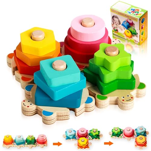 Bambebe Holzspielzeug ab 1 Jahr, Montessori Spielzeug für Baby, Steckplatte Holz Sortierspiel Steckspielzeug Motorikspielzeug Baby Entwicklungs Spielzeug Stapelspielzeug Jungen Oder MäDchen Bambebe Holzspielzeug ab 1 Jahr, Montessori Spielzeug für Baby, Steckplatte Holz Sortierspiel Steckspielzeug Motorikspielzeug Baby Entwicklungs Spielzeug Stapelspielzeug Jungen Oder MäDchen von Bambebe