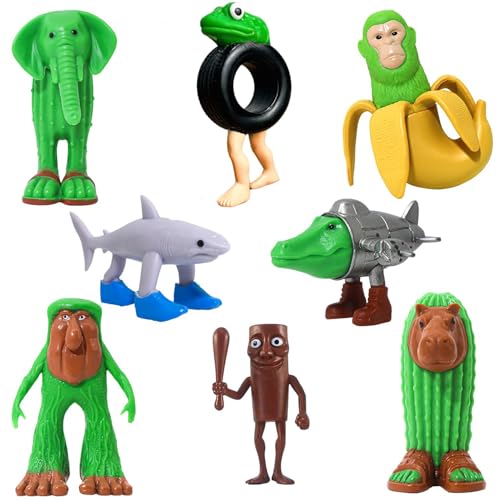 Bambebe Italian Brainrot Figuren 8er Set – Tralalero Tralala, Tung Tung Tung Sahur, BRR BRR Patapim & mehr – Lustige Meme Tierfiguren zum Sammeln & Dekorieren für Kinder & Erwachsene von Bambebe