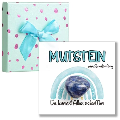 Bambebe Mutstein zur Einschulung 2025 – Geschenk für Schulkind Jungen, Glücksbringer mit Karte & Geschenkbox, Mutmacher Schultüte Füllung Einschulungsgeschenk Bambebe Mutstein zur Einschulung 2025 – Geschenk für Schulkind Jungen, Glücksbringer mit Karte & Geschenkbox, Mutmacher Schultüte Füllung Einschulungsgeschenk von Bambebe