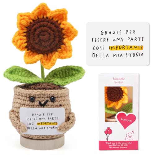 Bambebe Positive Kartoffel Sonnenblume Häkelnadel - Positive handgemachte Kartoffel - Dankeschön Geschenk für Kollegin, Freundin, Lehrer - Geschenkidee für Geburtstag, Weihnachten, Muttertag Bambebe Positive Kartoffel Sonnenblume Häkelnadel - Positive handgemachte Kartoffel - Dankeschön Geschenk für Kollegin, Freundin, Lehrer - Geschenkidee für Geburtstag, Weihnachten, Muttertag von Bambebe