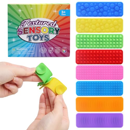 Bambebe Sensory Fidget Spielzeug für Kinder Kleinkinder: 8 Pack Silikon Sensorische Spielzeug für Autismus Kinder, Angst Relief Fidget Stress Spielzeug ADHS von Bambebe