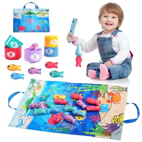 Bambebe Spielzeug ab 1 Jahr, Baby Spielzeug Angelspiel Montessori Spielzeug Für Kleinkinder ab 3 Jahre, Fische Angeln Spiel 2 Jahre Lernspiele Motorikspielzeug Kleine Geschenke Bambebe Spielzeug ab 1 Jahr, Baby Spielzeug Angelspiel Montessori Spielzeug Für Kleinkinder ab 3 Jahre, Fische Angeln Spiel 2 Jahre Lernspiele Motorikspielzeug Kleine Geschenke von Bambebe