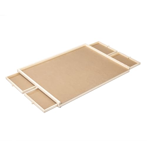 Bambelaa! Puzzletisch 1000 Teile mit 4 Schubladen Drehbares Puzzlebrett Tragbarer Puzzle Tisch für Erwachsene Puzzel Board aus Holz ca. 76 x 56 x 4,5 cm von Bambelaa!