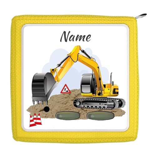 Set - Motiv: Bagger Baustelle - Schutzfolie für Toniebox und Ladestation - personalisierbar - sowie Namensticker Klebeetiketten Set - Motiv: Bagger Baustelle - Schutzfolie für Toniebox und Ladestation - personalisierbar - sowie Namensticker Klebeetiketten von Bambinella