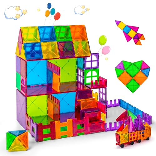 Bambini Magnetische Fliesen Set - Spielzeug Bausteine - Montessori Spielzeug - Fliesen Kinderspielzeug - Pädagogisch - Für 3+ Jahre Alte - 60 Stück von Bambini