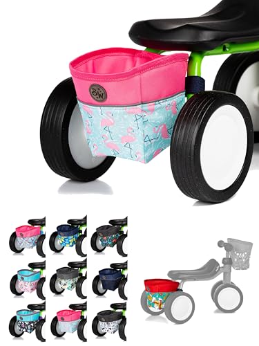 Tasche [Rahmentasche] für Kinder kompatibel mit Pukylino Wutsch Fitsch Puky offen für Dreirad Laufrad Rutschfahrzeuge Fahrradtasche (Modell 25) von BambiniWelt by Rafael K.