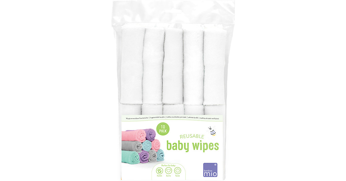 Bambino Mio, Wiederverwendbare Feuchttücher, 10er Packung, Schnee bunt Bambino Mio, Wiederverwendbare Feuchttücher, 10er Packung, Schnee bunt von Bambino Mio