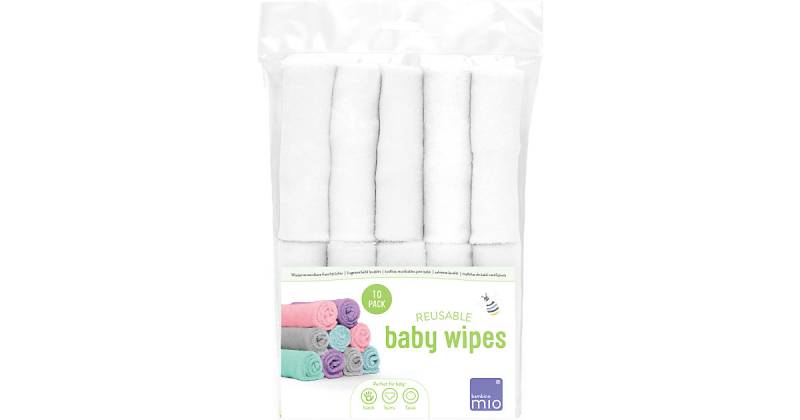Bambino Mio, Wiederverwendbare Feuchttücher, 10er Packung, Schnee bunt von Bambino Mio