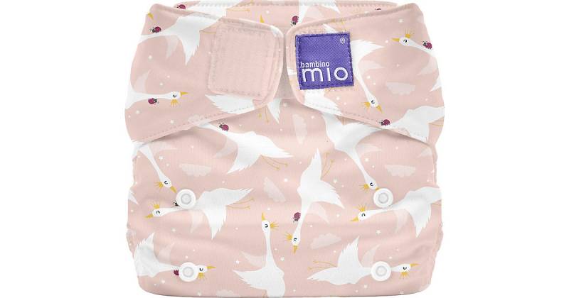 Bambino Mio, miosolo classic All-in-One Stoffwindel, Schläfriger Schwan rosa/weiß Gr. 80/86 von Bambino Mio