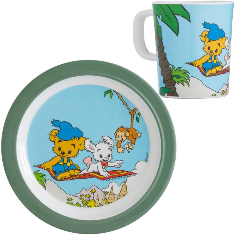 BAMSE Flacher Teller Und Großer Becher Dschungel, Multi von Bamse