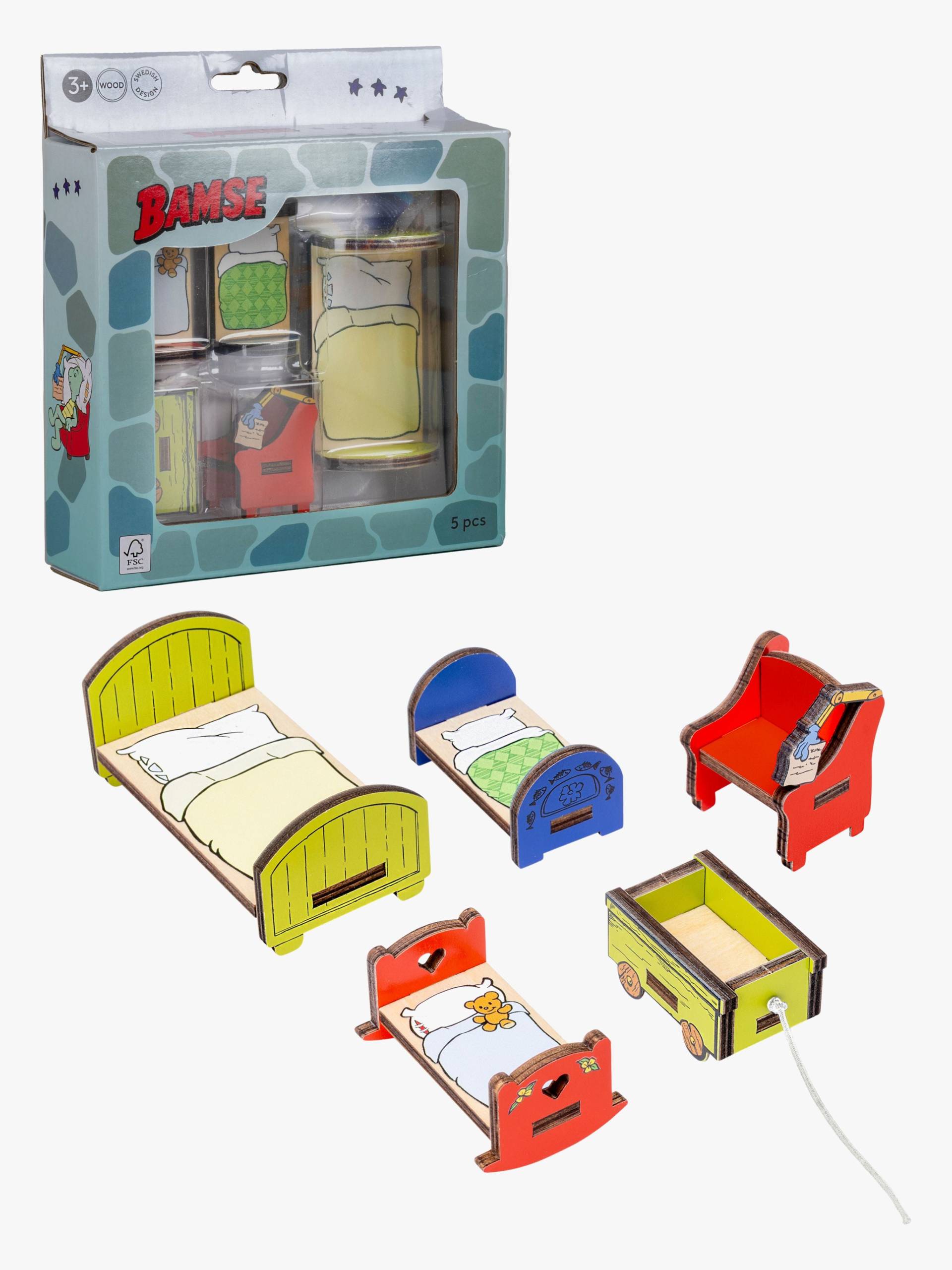 Bamse Puppenhausmöbel Schlafzimmer von Bamse