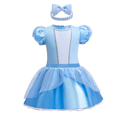 Baby Mädchen Cinderella Kostüm Strampler Strampler Strampler mit Stirnband 6-9 Monate (K30-80) von BanKids
