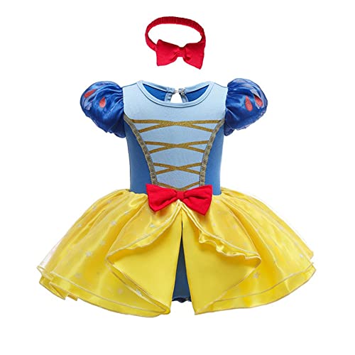Baby Mädchen Schneewittchen Strampler Strampler Geburtstag mit Stirnband 9-12 Monate (E04-90) von BanKids