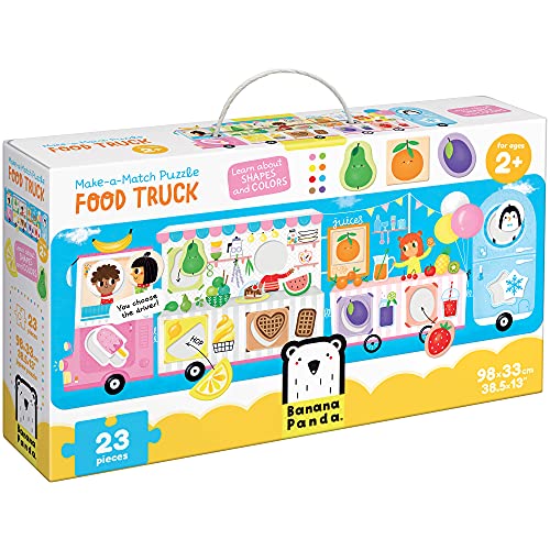 Banana Panda - Make-a-Match Puzzle Food Truck, Shapes and Colors Puzzle für Kinder ab 2 Jahren und älter von Banana Panda