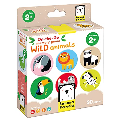 Banana Panda On-The-Go Memory Game Wild Animals 2+ - Kleinkind Spielzeug ab 2 Jahren von Banana Panda