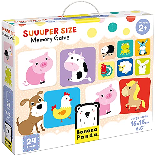 Banana Panda - Suuuper Size Memory Game - Memo Lernspiel für Kinder ab 2 Jahren 33679 Mehrfarbig von Banana Panda