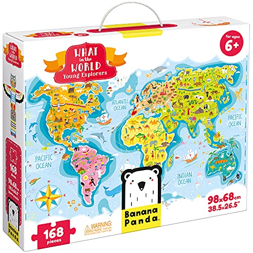 Banana Panda - What in the World Young Explorers - Großes Bodenpuzzle und Lernaktivität für Kinder ab 6 Jahren (Englisch) von Banana Panda