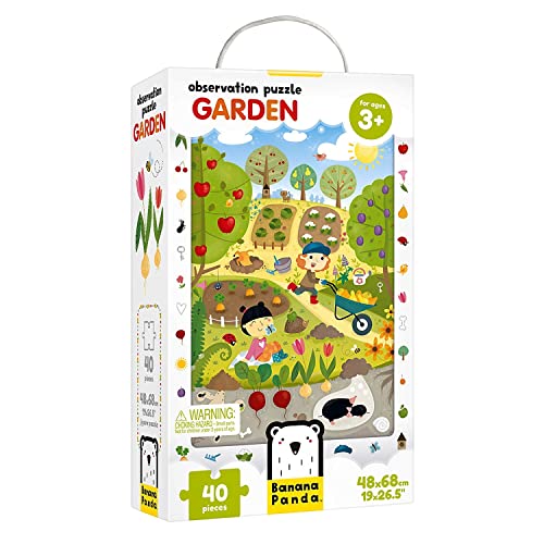 Banana Panda 33682 - Observation Puzzle Garden - Suchpuzzle und Lernaktivität für Kinder ab 3 Jahren von Banana Panda