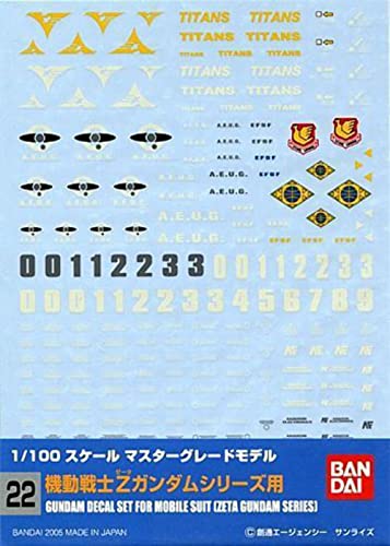 Bandai Hobby - Gundam Decal - 22 MG Multiuse - Zeta (Box Of 6) von Bandai Model Kit