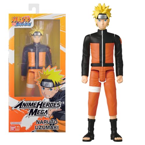 BANDAI - Anime Heroes - Naruto Shippuden - Manga-Figur Anime Heroes Mega 30 cm - Naruto Uzumaki - Offizielle Naruto Lizenz - Große Gelenkige Naruto-Figur - Spielzeug für Kinder ab 4 Jahren- 38151 BANDAI - Anime Heroes - Naruto Shippuden - Manga-Figur Anime Heroes Mega 30 cm - Naruto Uzumaki - Offizielle Naruto Lizenz - Große Gelenkige Naruto-Figur - Spielzeug für Kinder ab 4 Jahren- 38151 von BANDAI