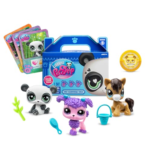 Littlest Pet Shop - 3 Haustiere Überraschung - Sammlertiere - Offizielle Lizenz - Niedliche kleine Tiere - BF00568 von BANDAI