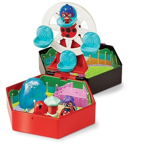 Bandai - Miraculous Ladybug - Mini-Chibi-Freizeitpark - Mini-Figuren von Marinette und Climatika enthalten - Miraculous Offizielle Lizenz - Schachtel mit Zubehör - P50553 von Bandai