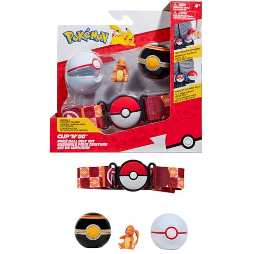 Bandai - Pokémon – Gürtel Clip 'N' Go – 1 Gürtel, 2 Poké-Balls und 1 Figur Glumandche 5 cm – Zubehör zum Verkleiden als Pokémon-Trainer – Gürtel Glumanda – Spielzeug für Kinder ab 4 Jahren JW3163 Bandai - Pokémon – Gürtel Clip 'N' Go – 1 Gürtel, 2 Poké-Balls und 1 Figur Glumandche 5 cm – Zubehör zum Verkleiden als Pokémon-Trainer – Gürtel Glumanda – Spielzeug für Kinder ab 4 Jahren JW3163 von Bandai