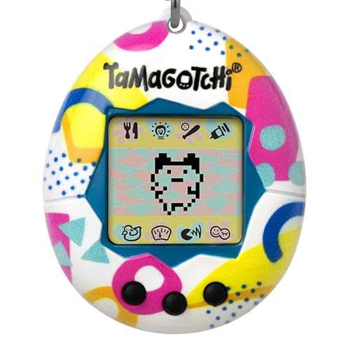 Bandai - Tamagotchi - Tamagotchi Original - Memphis Style - Elektronisches virtuelles Tier mit Farbdisplay, 3 Tasten und Spielen - Interaktives Tier - Kinderspielzeug ab 8 Jahren - 42957 von TAMAGOTCHI