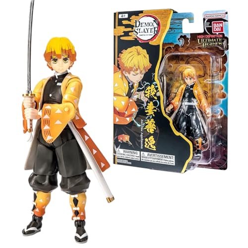BANDAI Ultimate Legends Zenitsu Agatsuma Actionfigur, 12,5 cm Zenitsu-Anime-Figur mit 27 Gelenkpunkten und Zubehör, Geschenk zum Sammeln, Demon Slayer, Anime und Manga Merch-Figuren von BANDAI