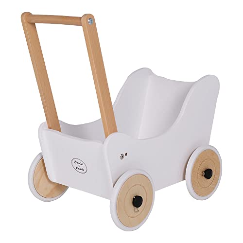 Bandits and Angels Little Angel Puppenwagen Holz (Classic White) von Bandits & Angels