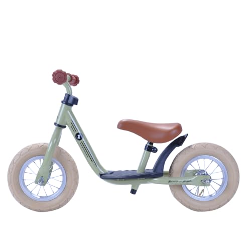 Bandits & Angels Metall-Laufrad Starter Retro Grün mit Trittbrett ab 2 Jahren – grünes Laufrad – Verstellbarer Sattel 29 bis 39 cm – für Jungen und Mädchen – niedriger Einstieg mit Trittbrett Bandits & Angels Metall-Laufrad Starter Retro Grün mit Trittbrett ab 2 Jahren – grünes Laufrad – Verstellbarer Sattel 29 bis 39 cm – für Jungen und Mädchen – niedriger Einstieg mit Trittbrett von Bandits & Angels