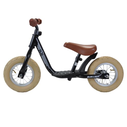 Bandits & Angels Metall-Laufrad Starter Retro mit Trittbrett ab 2 Jahren – grünes Laufrad – Verstellbarer Sattel 29 bis 39 cm – für Jungen und Mädchen – niedriger Einstieg mit Trittbrett (Schwarz) Bandits & Angels Metall-Laufrad Starter Retro mit Trittbrett ab 2 Jahren – grünes Laufrad – Verstellbarer Sattel 29 bis 39 cm – für Jungen und Mädchen – niedriger Einstieg mit Trittbrett (Schwarz) von Bandits & Angels