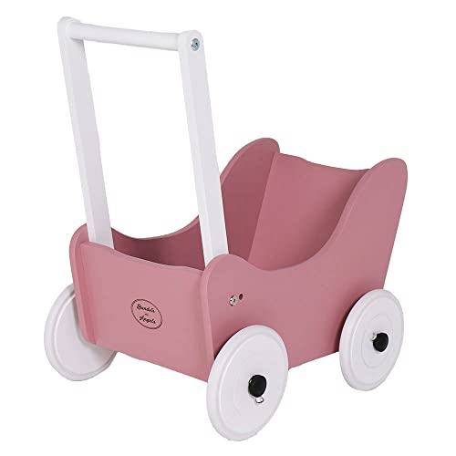 Bandits & Angels Puppenwagen Little Angel Pink ab 1 Jahr für Mädchen – Puppenwagen aus Holz – Für Puppen bis 42 cm – Gummiräder Bandits & Angels Puppenwagen Little Angel Pink ab 1 Jahr für Mädchen – Puppenwagen aus Holz – Für Puppen bis 42 cm – Gummiräder von Bandits & Angels
