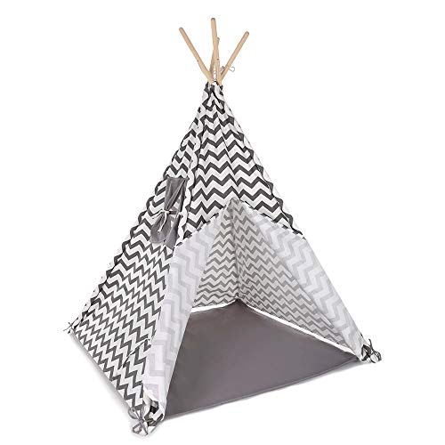 Bandits & Angels Tipi Spielzelt Indian Grey für Jungen und Mädchen ab 3 Jahren – Graues Zelt für drinnen und draußen – Tipi-Zelt – 100% Baumwolle – Spielzelt für Kinder Bandits & Angels Tipi Spielzelt Indian Grey für Jungen und Mädchen ab 3 Jahren – Graues Zelt für drinnen und draußen – Tipi-Zelt – 100% Baumwolle – Spielzelt für Kinder von Bandits & Angels