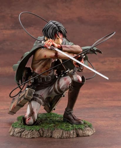 Attack on Titan Figure Attack auf der Statue von Titan, Blutende Schlacht von Ackerman Kapitän Levi, geschlitzt, PVC-Figur, zum Sammeln, Geschenke, Statue Anime, Modell Dekoration Attack on Titan Figure Attack auf der Statue von Titan, Blutende Schlacht von Ackerman Kapitän Levi, geschlitzt, PVC-Figur, zum Sammeln, Geschenke, Statue Anime, Modell Dekoration von Bankeep