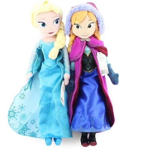 Bankeep 2 Stück Plüschtiere Prinzessin Mädchen Spielzeug Puppe Mädchen Geburtstagsgeschenke Mädchen Plüschpuppe (40 cm, Anna und ELSA) von Bankeep