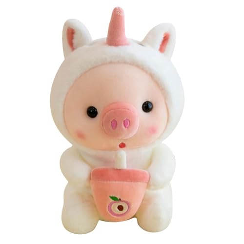 Bankeep 25 cm Plüschtier Schwein, Kawaii, Plüschtier, Pinguin, Frosch, Schwein, Plüsch, mit Milchteetasse, weiches Tier, Geschenk für Kinder, Jungen, Mädchen Bankeep 25 cm Plüschtier Schwein, Kawaii, Plüschtier, Pinguin, Frosch, Schwein, Plüsch, mit Milchteetasse, weiches Tier, Geschenk für Kinder, Jungen, Mädchen von Bankeep